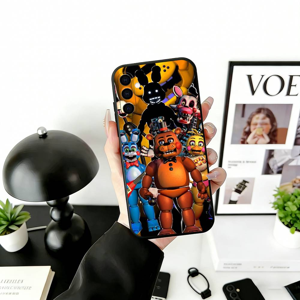 

Game F-N-A-F Phone Case Black Silicone Soft For Samsung Galaxy A73,A72,A71,A70,A53,A52,A51 Samsung a32 4g