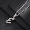 Hip Hop Letter Pendant Zircon Necklace Popular Instagram Personalized Accessory Niche Design Men's and Women's Pendant Necklace