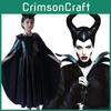 Betoverend Maleficent tovenares/boze koningin Halloweenkostuum voor meisjes met gehoornde hoofdtooi