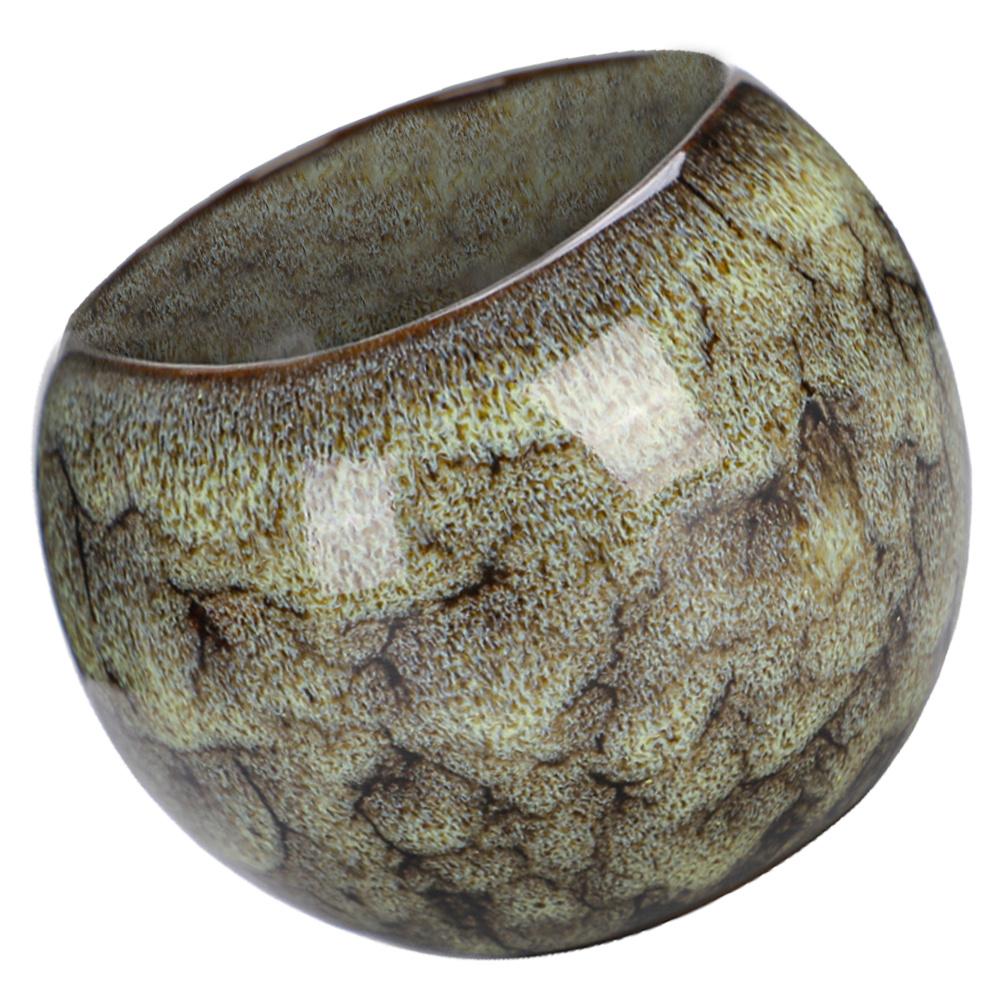 Kiln Change Ceramic Tea Cup Retro Style Smooth Surface Odorless Safe for Hot Cold Drinks Tea Cup Home Use Teacup for Home Use