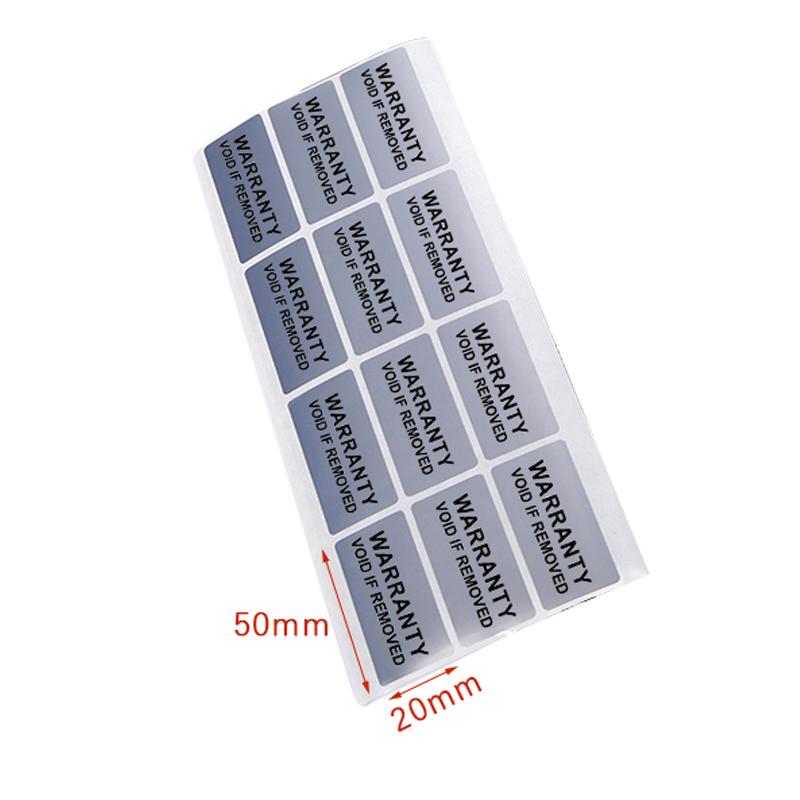 100Pcs Warranty Protection Sticker (40Mm*20Mm) Tamper Proof Void Label Stickers