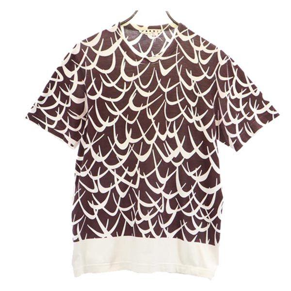 MARNI made in Italy Overall handle Short sleeve T-shirt 44 Brown Men's Used