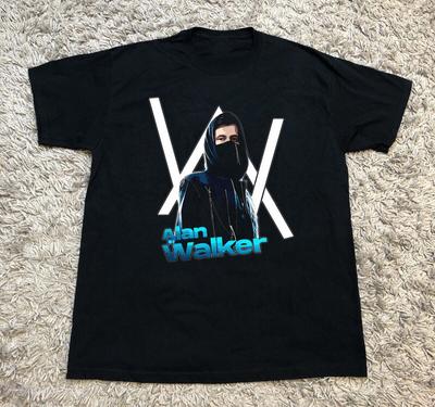 NOVÝ! Alan Walker Černá bavlněná košile Plná velikost S-5XL Unisex Unisex Tričko