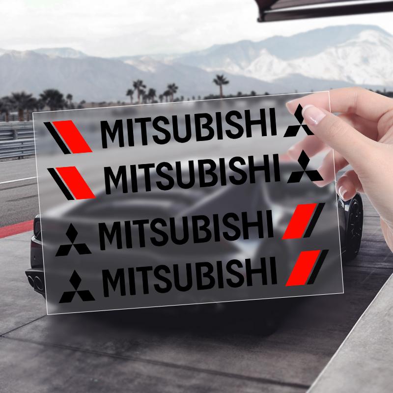 Car Styling Door Handle Reflective Stickers Vinyl Decoration For Mitsubishi Mirage G4 DV5
