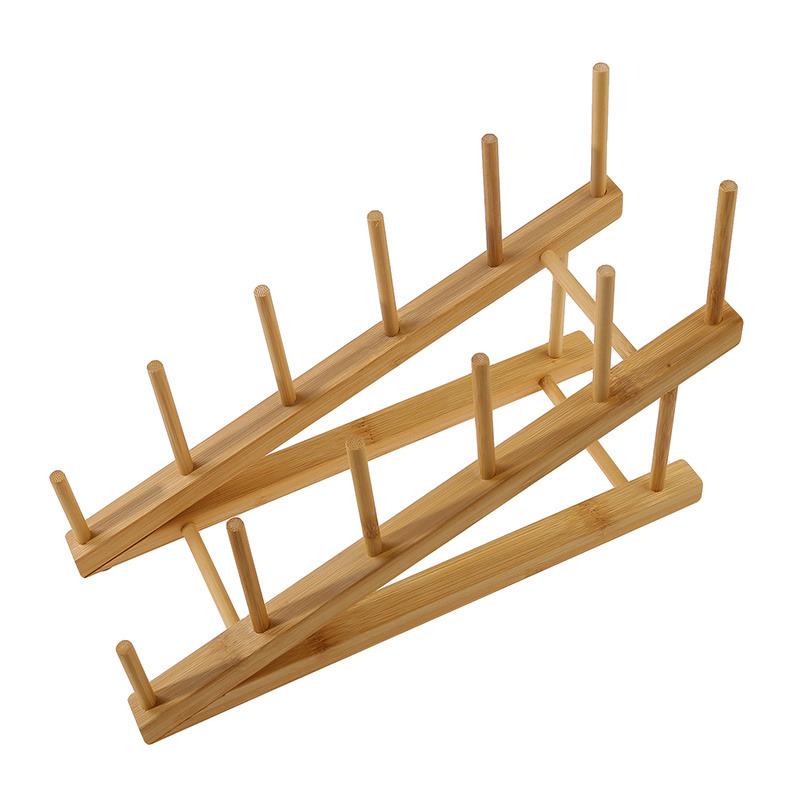 Multifunktionale Holzständer Ablage Küchen Geschirr Deckel Abtropfhalter Organizer Schönes Haushaltstrockengestell Tassenregal Tisch Buchdisplay