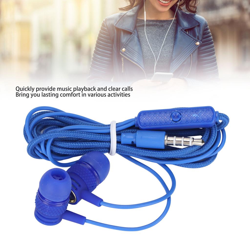 JY‑075 3.5mm Plug Headphones Noise Isolation Wired Earbuds with Mic and Call Controller for Exercise