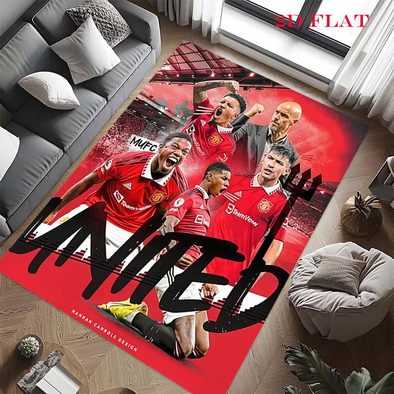 Bold MUFC Legacy Carpet Rug for Living Room Bedroom Home Sofa Decoration,Kids play Nonslip Floor Mat