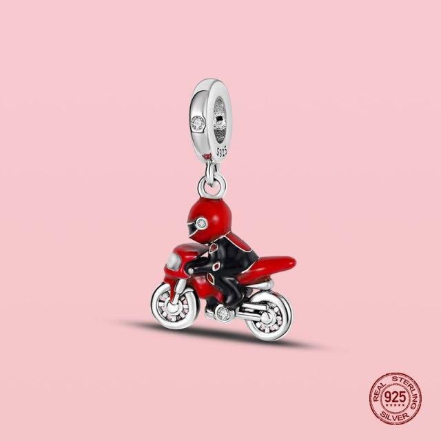 Pendentif en argent sterling 925 avec perles pour bracelet et collier Panjia originaux, bijoux pour femmes