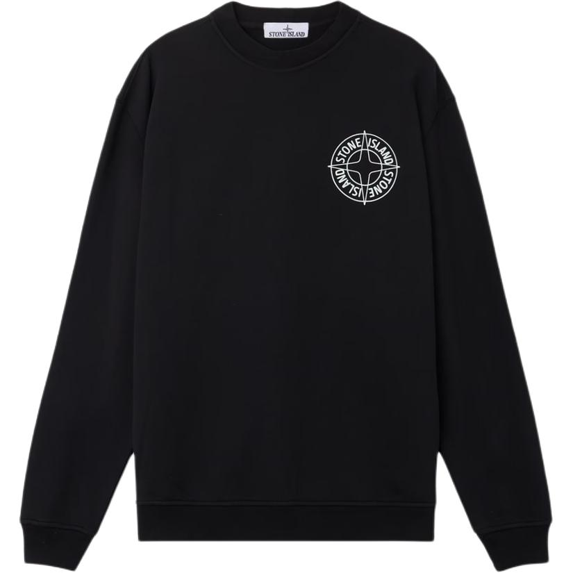 Stone Island Lente/Zomer 26 Lange Mouw Logo Losse Pasvorm Pullover Ronde Hals Sweatshirt Heren sweatshirt L1S156100001S0283-V0029 L