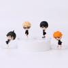 4Pcs/1Set Haikyuu Figure Tobio Kageyama Model Q version Hinata Shoyo Toy Kei Tsukishima Gift Collection Tadashi Yamaguchi PVC