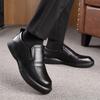 Spring New 2025 Leather Shoes Men's Casual Wear-resistant Soft Round Head Breathable Business Dress Shoes Dad Driving Men's Shoes