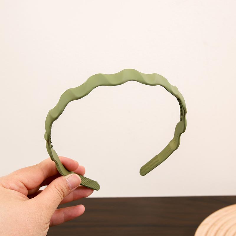 Nouveau Bandeau Simple à Motif Vague Dépoli pour Femmes Polyvalent Doux Antidérapant Accessoires Cheveux Fille Vacances à la Plage
