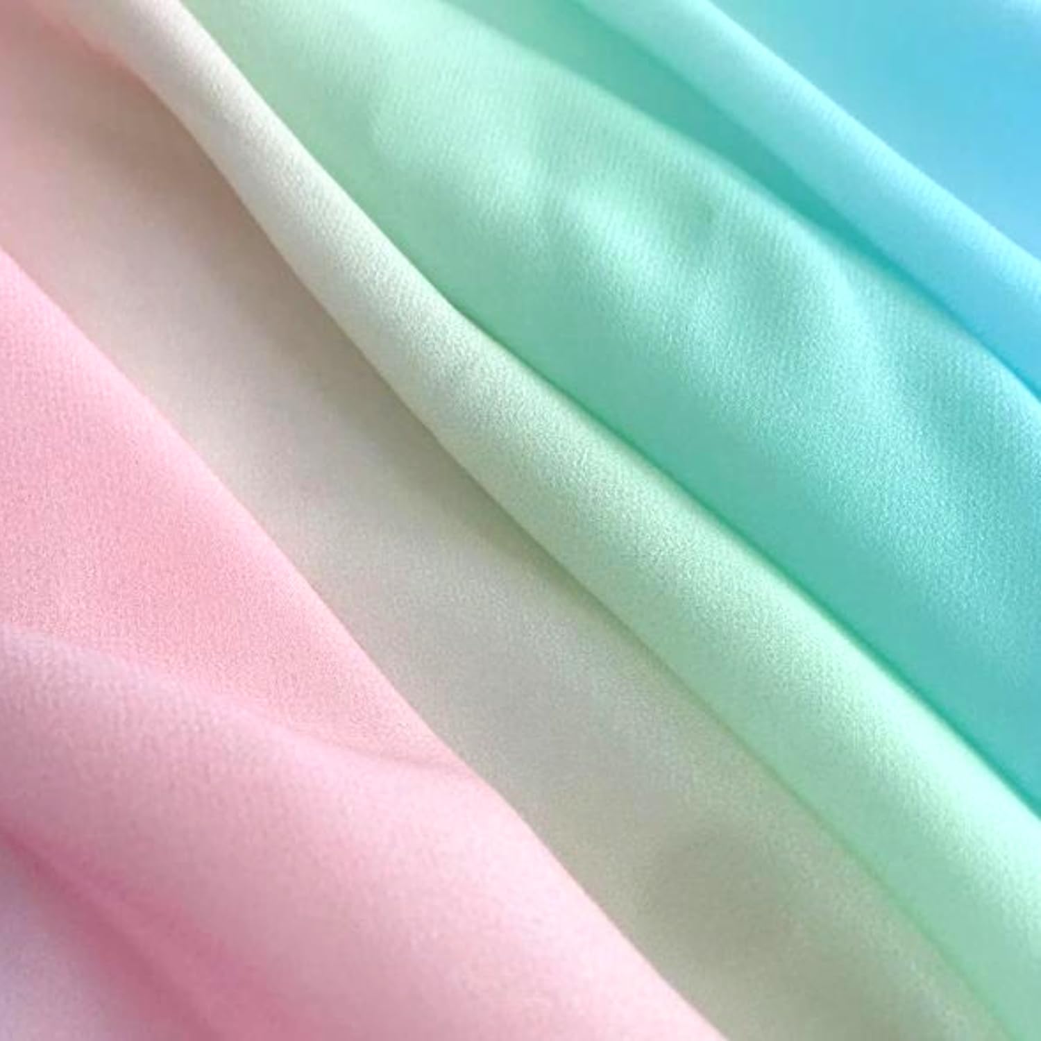 

Gradient Chiffon Approximately 145cm Perfect for Thin [moonfarm] Fabric, Tropical, Wide, Crafts, Colorful, Sheer, (3m)