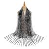 New Sequined Peacock Tassel Embroidered Long Scarf for Women  Fashionable and Versatile National Style Shawl Thin Silk Scarf