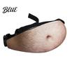 Lightweight Waist Bag for Parties Beer Belly Fanny Pack Funny Hairy Bag Realistic 3D Big Pack Belly Dad Bod Gag Gift Men Husband Practical Storage
