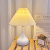 Nordic Plissee Tisch Lampe DIY Faltbare 5V USB 220V Kunst Atmosphäre Schlafzimmer Nacht Nacht Licht Hause Schmücken