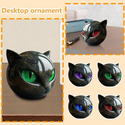 Luxury Black Cats Stone Sculpture,Elegant Home Décor & Gift-Ready Art Piece, Gifts For Cat Lovers Women Men