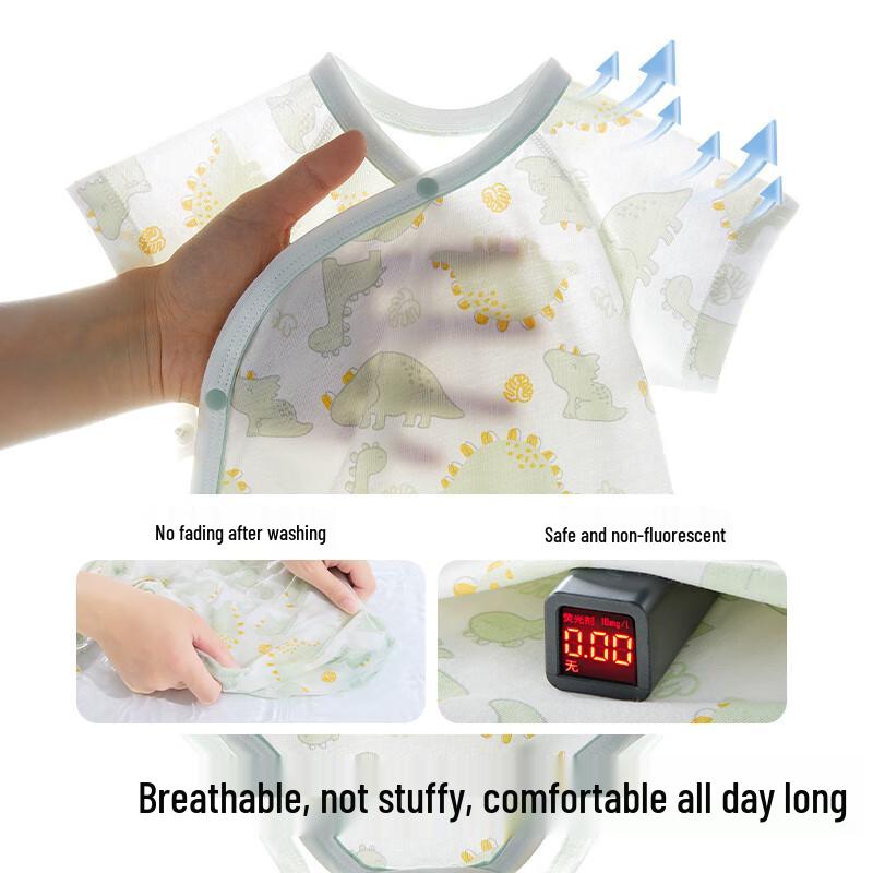 Bpeiptaishi Baby Short-Sleeve Summer Cotton Romper
