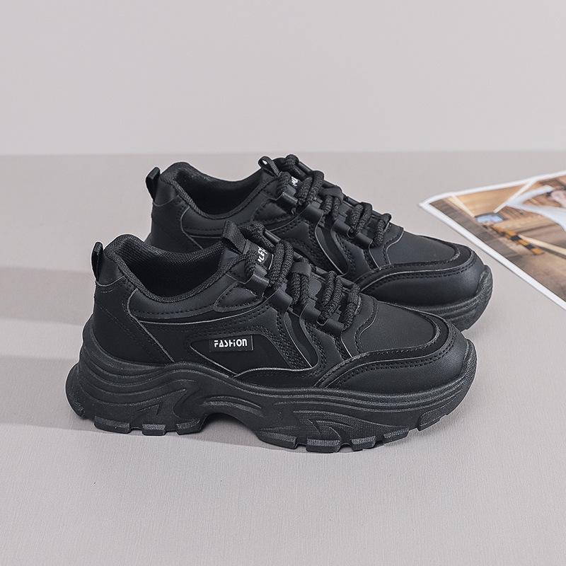 Autumn 2024 Women's Dad Sneakers - Korean Style, Versatile Thick Sole, Casual Student Shoes