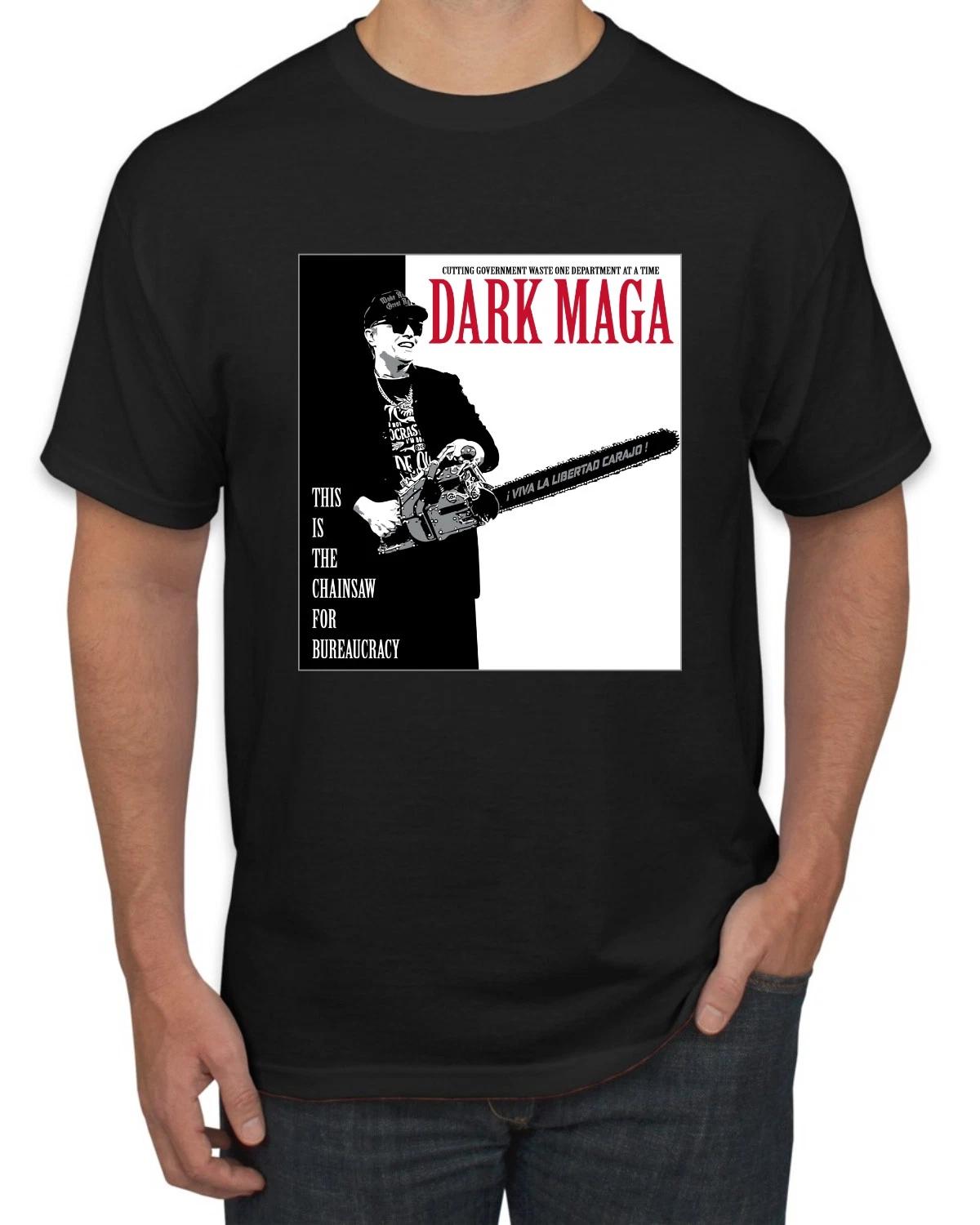 Elon Musk Chainsaw For Bureaucracy Movie Parody Men s T- Shirt L