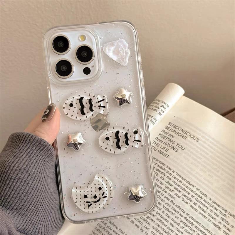 Epoxy Cat Star Snapper Roast For Iphone17Promax Apple 15 Mobile Phone Case 16 Silver Foil 13 Bracket