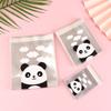 100Pcs/Pack Panda Decoration Self-Adhesive Cookies Bag Wedding Candy Bags