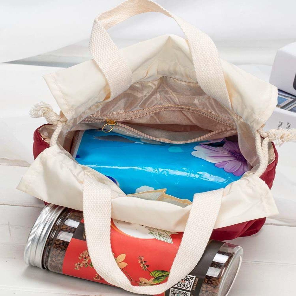 Satinseide Stickerei Blume Handtasche Mama Tasche Florale Beuteltasche Damen/Mädchen