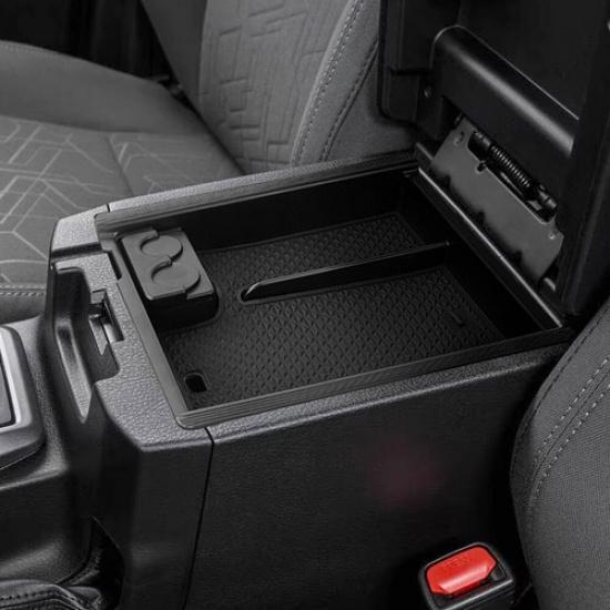 For 2016-  Toyota Tacoma Center Console Armrest Storage Tray Organizer Box