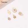 Jewelry Making Supplies 14K Gold Plated Simple Fashion Flower Charms Pendants For DIY Necklace Earrings Making
