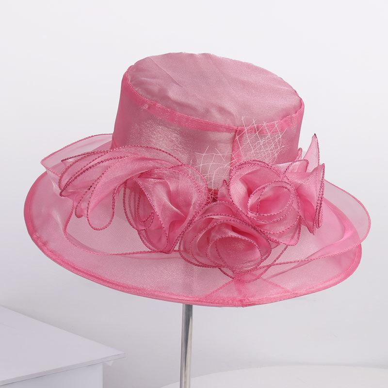 Fashion niche versatile light breathable comfortable mesh gauze hat outdoor travel simulation flower sun hat large brim