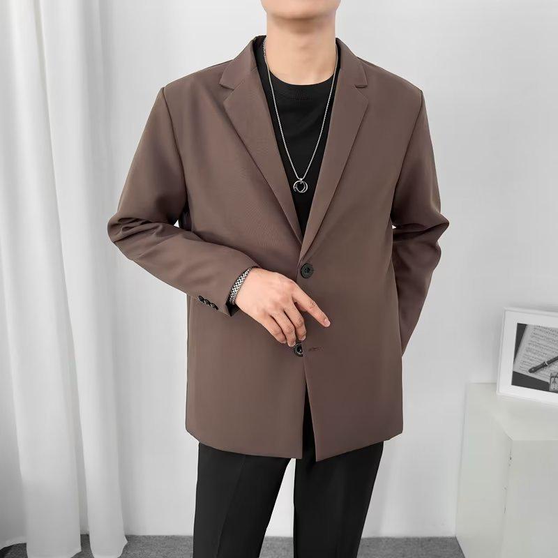 2024 Men's British Style Casual Blazer: Handsome, Lightly Mature, Spring/Autumn College Jacket