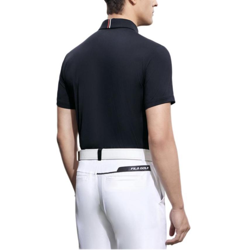 Fila Solid Color Polo Shirt Men Tops Blue A11M325105F-NV