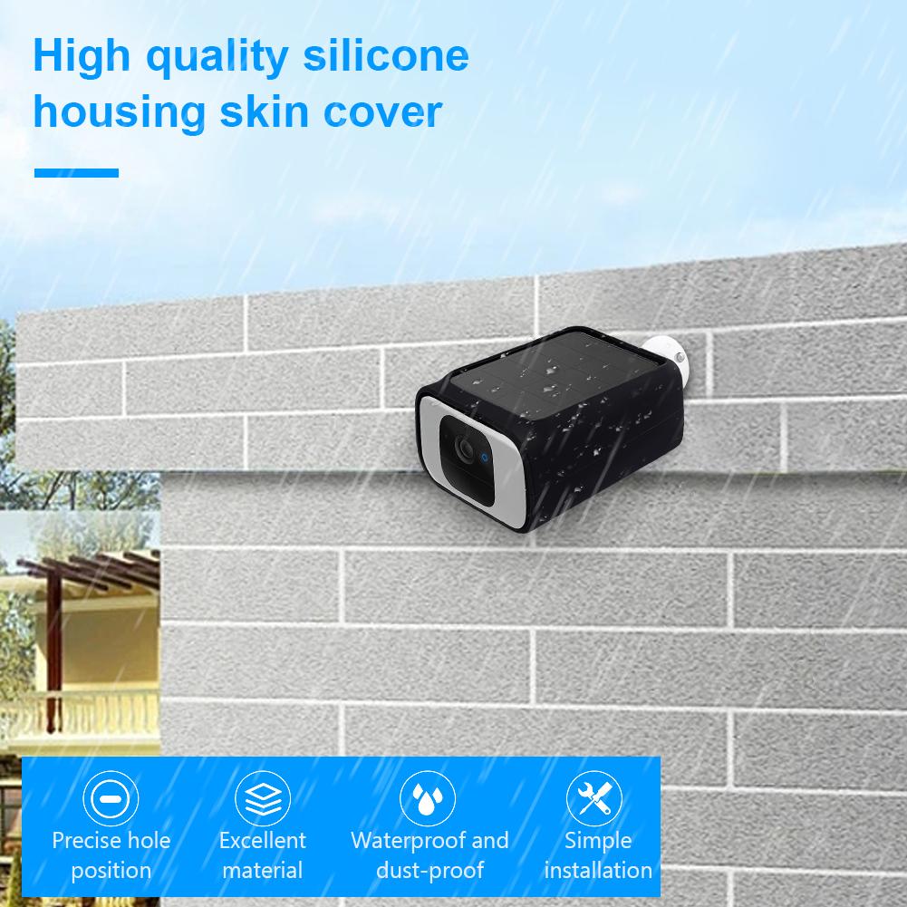 Silicone Cover Skin Anti-Drop Protective Casing Weather-Resistant Camera Cover Protector Case for Eufy Security S230 SoloCam S40