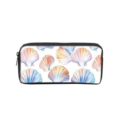 Shell Print Single Layered Pencil Case for Boy/Girls Best Gift Cartoon School Supplies Pencil Pouch for Children