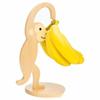 Holzmaterial Holz Bananenhalter Edelstahlhaken Kreatives Design Bananenaufbewahrungsständer Vertikales Design Glattes Aufhängen