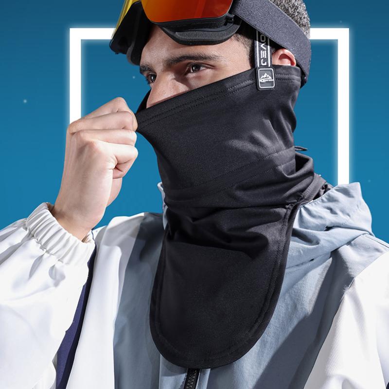 Winter Ski Face Mask Outdoor Riding Motorcycle Windproof Mask Headscarf Adjustable Warm Mask Scarf with Anti-Slip Headband