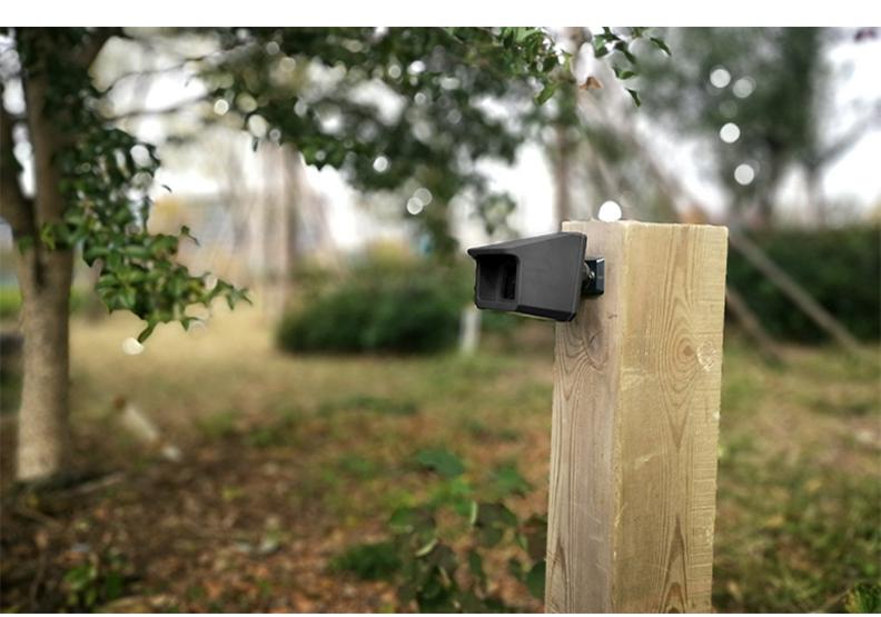 Black Iron Solar Wireless Anti-Theft Infrared Security Alarm for Fish Ponds and Orchards