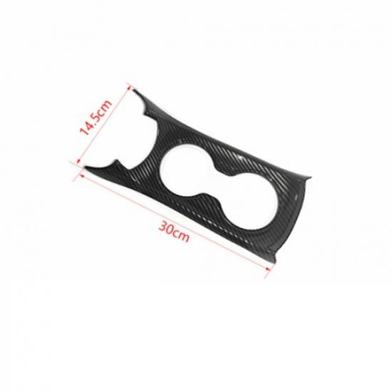 Carbon Fiber Water Cup Holder Panel Cover Trim Frame For Jeep Compass 2017-