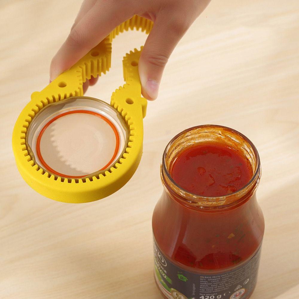 Anti-slip Manual Jar Bottle Wrench Adjustable Can Opener Bottle Opener Kitchen Tool Jar Lid Gripper