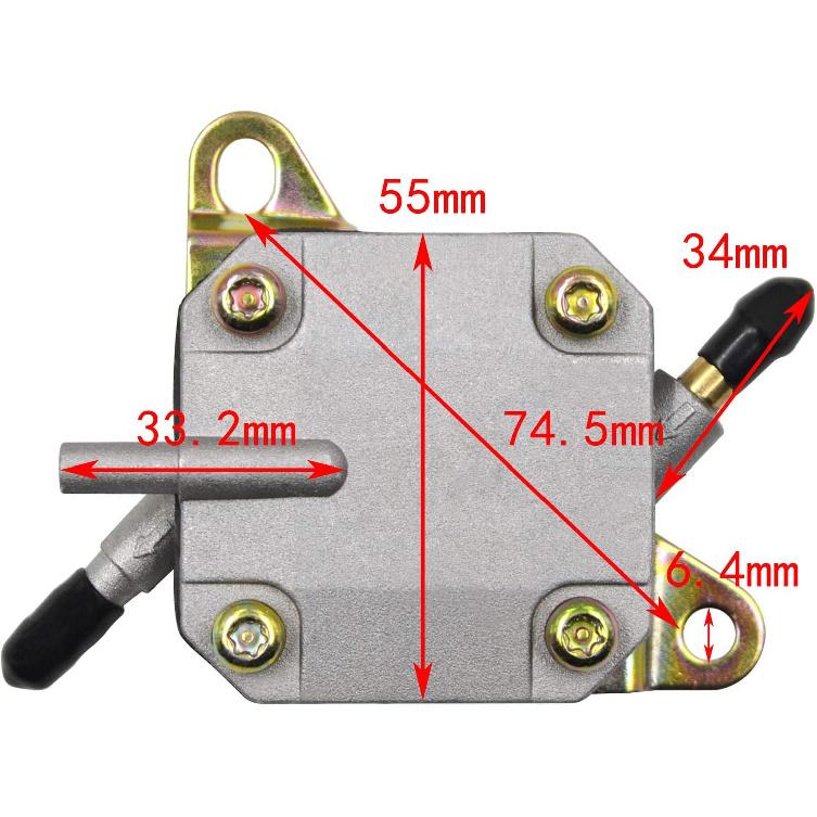 AHL Fuel Pump Compatible with Yerf-Dog 4x2 utility vehicle Yerf-Dog 4x2 Side-By-Side CUV UTV Scout Rover GY6 150cc Go Kart