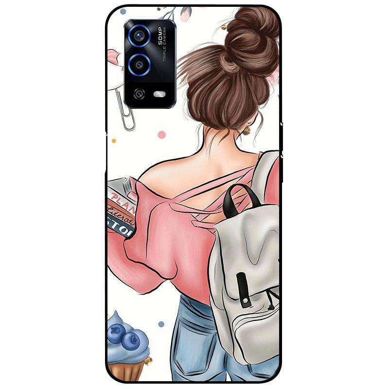 For Oppo A55 4G Case 6.51'' Soft Silicone Protective Marble Phone Cover for Oppo A55 Case TPU Funda For OPPOA55 A 55 CPH2325 Bag