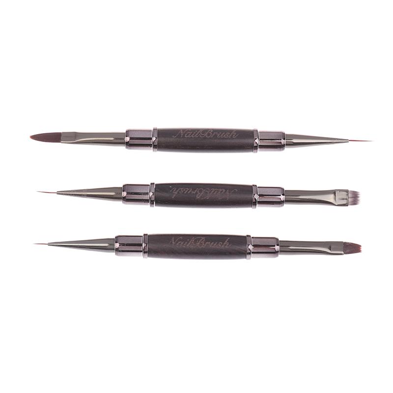 Double-End Nail Pen Brush Glue Phototherapy Pen Uv Gel Liner Brush Dual End Nail Art Drawing Pen Manicure Brushes Tool