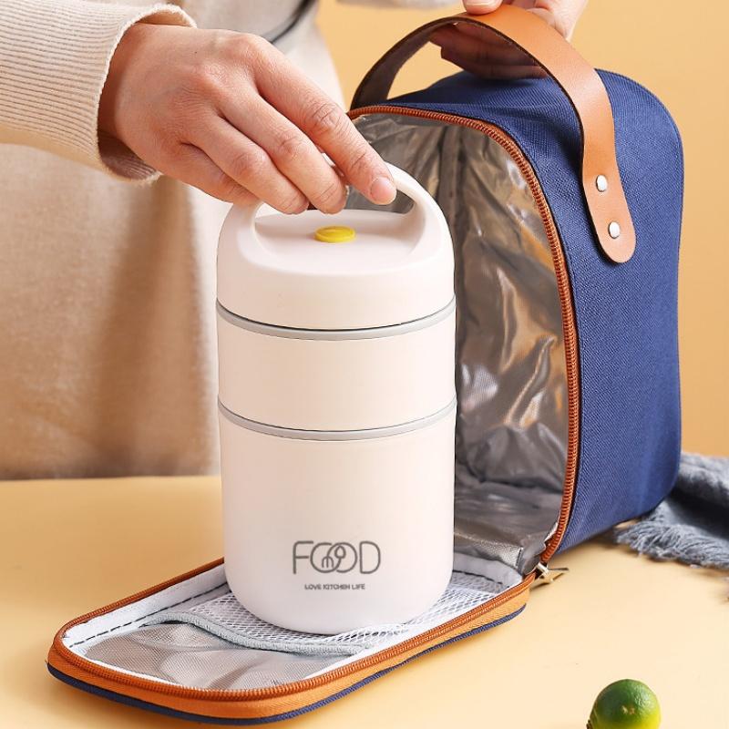 Lunch Boxes Thermal Lunch Bag 304 Stainless Steel Lunch Box For Kids Lunch Bags For Children Portable Bento Box Kids Lunch Box