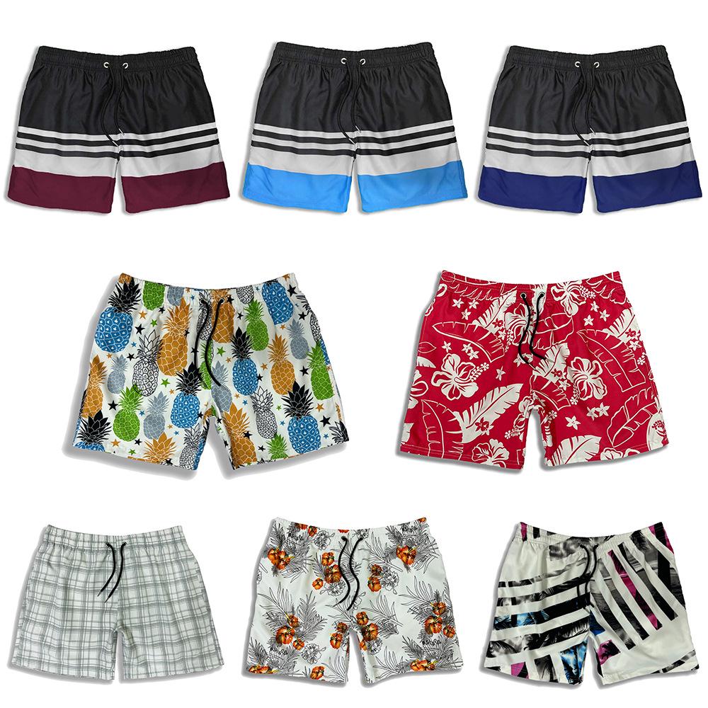 Męskie, szybkoschnące, elastyczne spodenki plażowe – duży rozmiar, luźny krój, styl czteropunktowy do uprawiania sportów rekreacyjnych