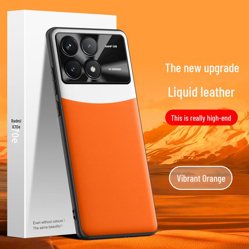 Redmi K70e Liquid Leather Case - Anti-Fall & Anti-Fouling Cover