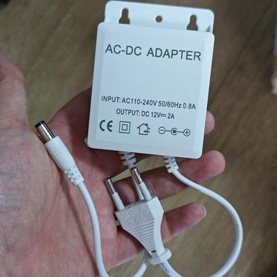 1 kus Vodotěsný napájecí adaptér Dc12V 2A EU zástrčka Pro CCTV bezpečnostní dohled AHD kamera nabíječka NVR DVR Vstup Ac100V-240V