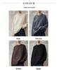 Women's 100% Pure Wool Round Neck Thick Warm Loose Pullover Sweater - Long Sleeve, Autumn Winter Base Layer