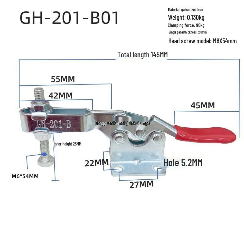 Quick Clamp GH201: Stainless Steel 201A Pliers, 201B Collet, 201C Fixture, 225D Toggle Clamp