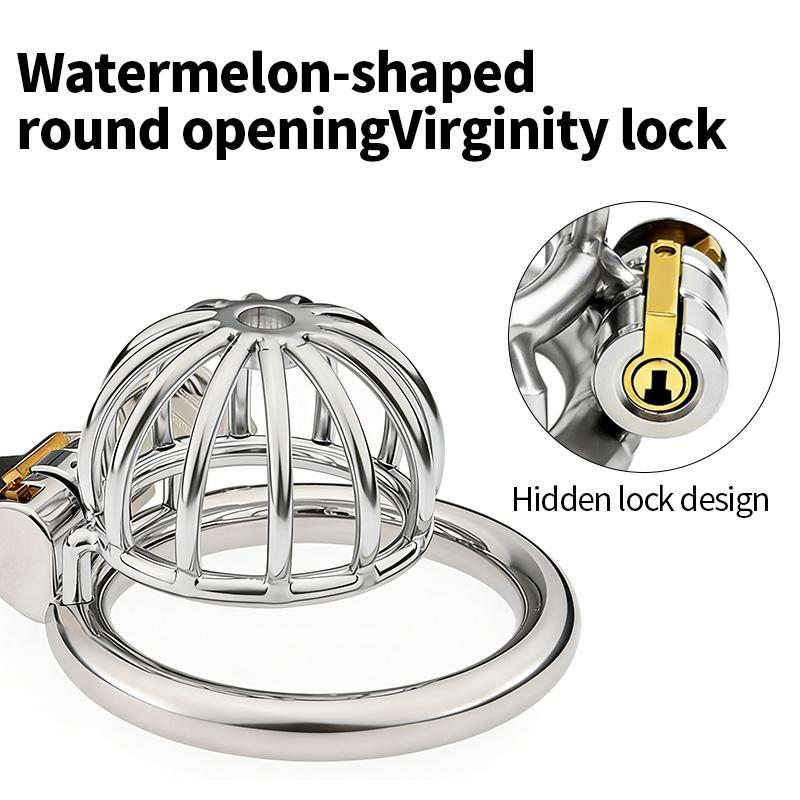 SEXBAY Stainless Steel Chastity Cage for Male-LGBT Lock Cock Ring Adult Sex Toy with BDSM SM Features