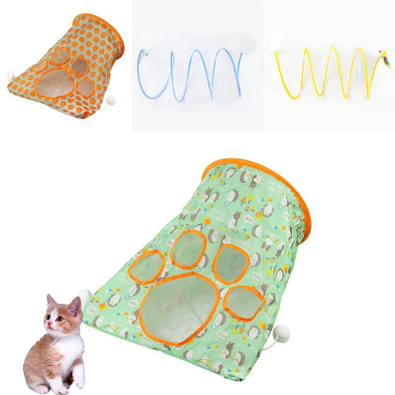 Durable Paper Material Cat Tunnel Fun Toy For Cats Foldable And Portable